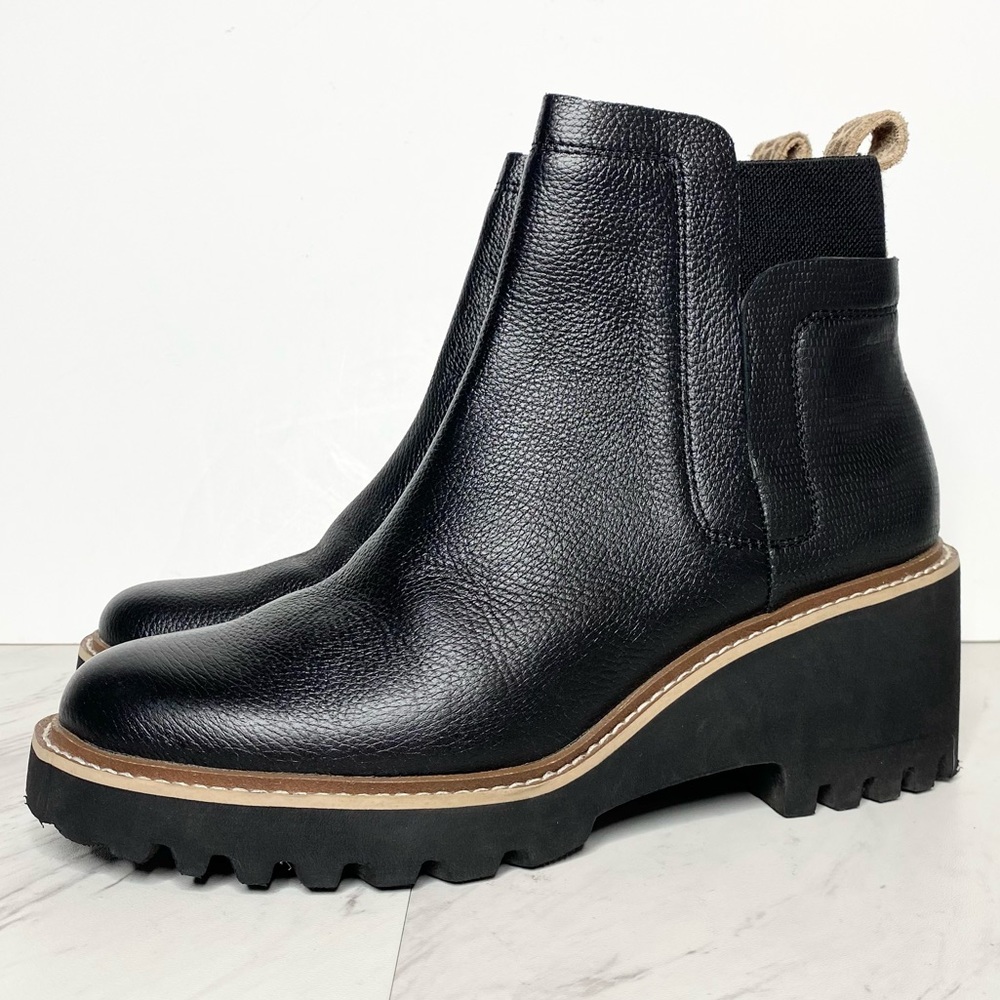 Dolce Vita Huey Black Leather Bootie 8 1/2